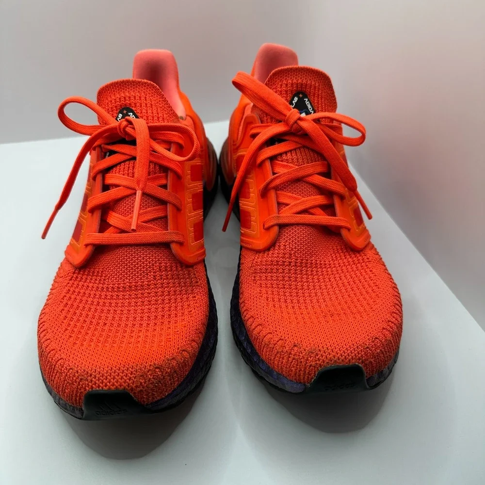 adidas Ultraboost 20 Ultra Boost Solar Red‎ Orange Blue NASA ISS FV8451 Men's 7